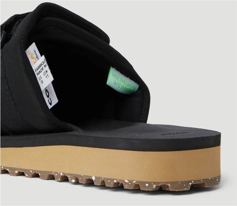 Suicoke Stijlvolle Moto Cab Sandalen Zwart Heren