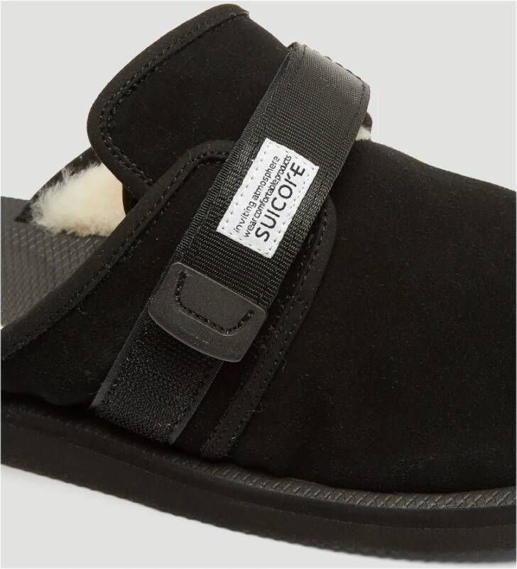 Suicoke Suède Sandalen met Shearling Voering