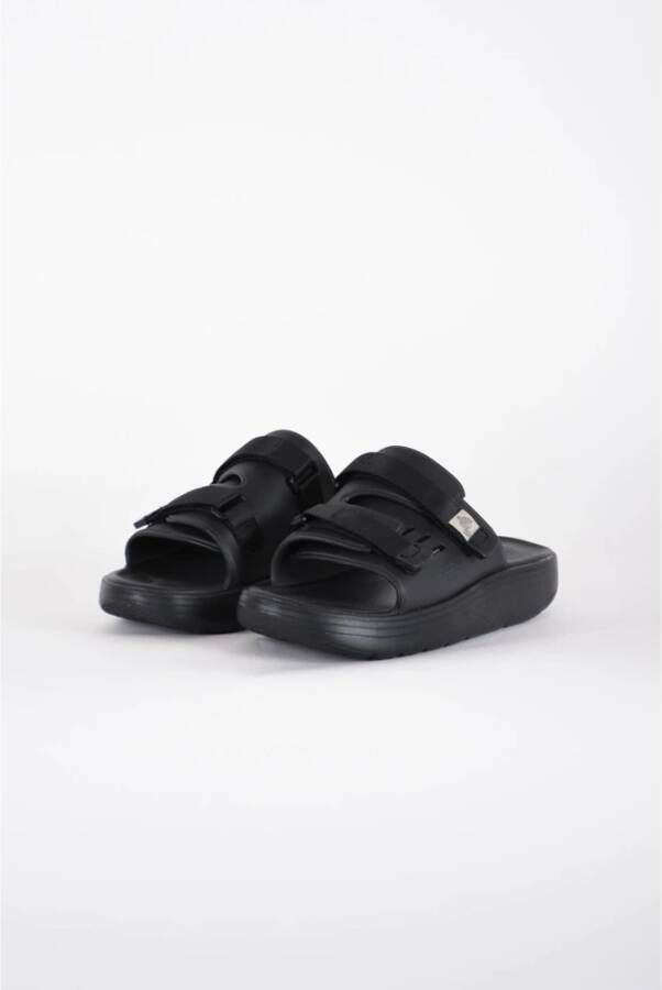 Suicoke Verstelbare band rubberen sandalen Black Heren
