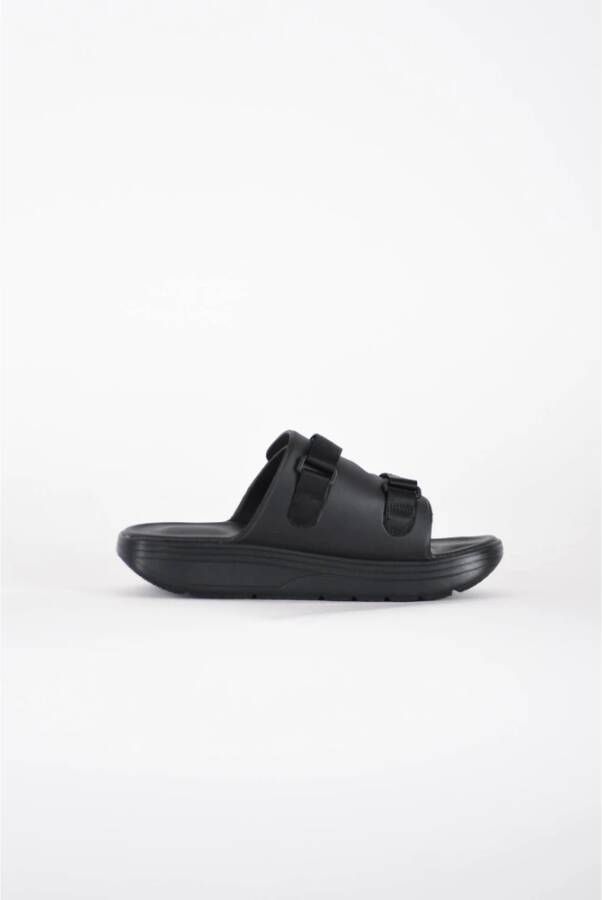 Suicoke Verstelbare band rubberen sandalen Black Heren