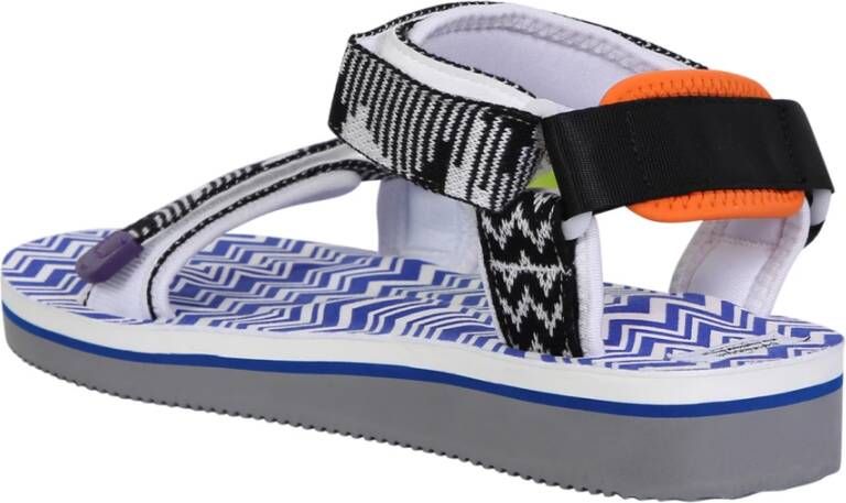 Suicoke Witte Zigzag Geweven Sandalen