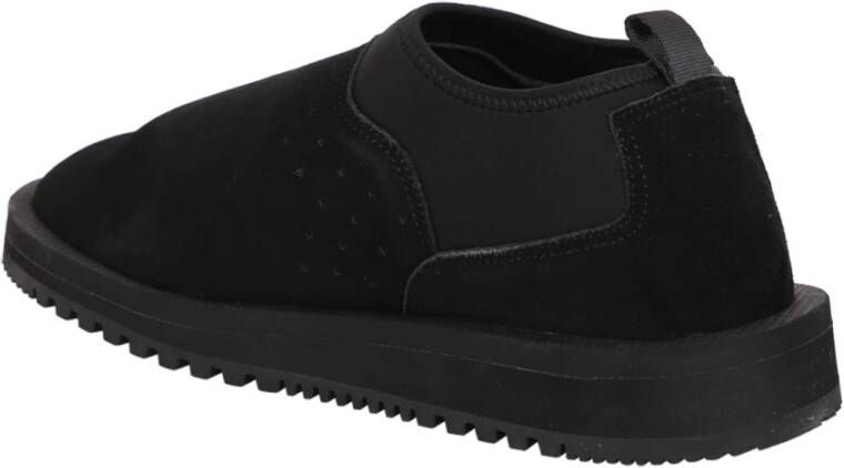 Suicoke Zwarte Leren Instap Sneakers