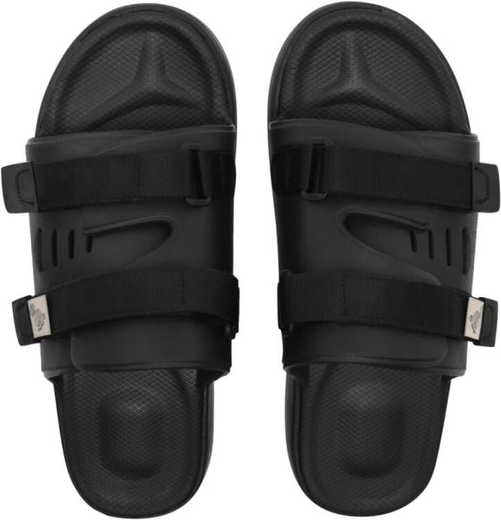 Suicoke Zwarte Logo Sandalen met Rubberen Zool