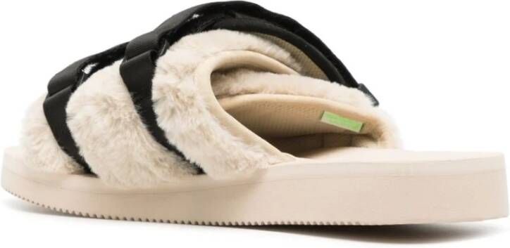 Suicoke Zwarte Moto Logo Patch Sandalen Multicolor Heren