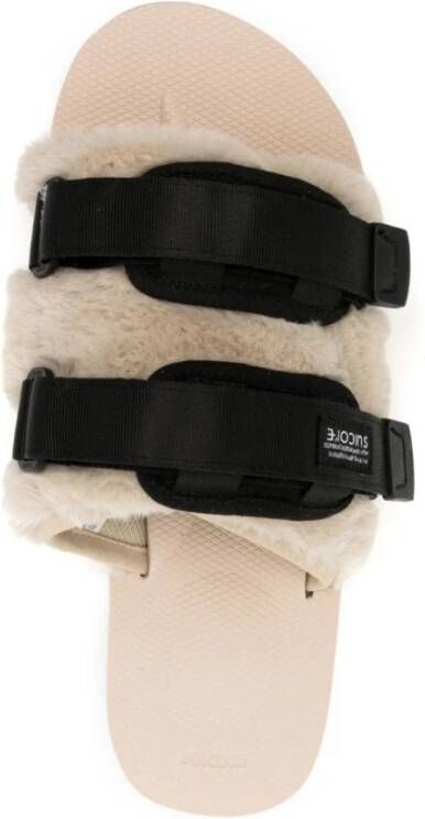 Suicoke Zwarte Moto Logo Patch Sandalen Multicolor Heren
