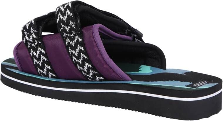 Suicoke Zwarte Sandalen met Dubbele Band