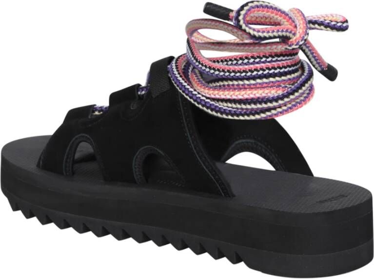 Suicoke Zwarte Sandalen Ss23 Fusion Stijl
