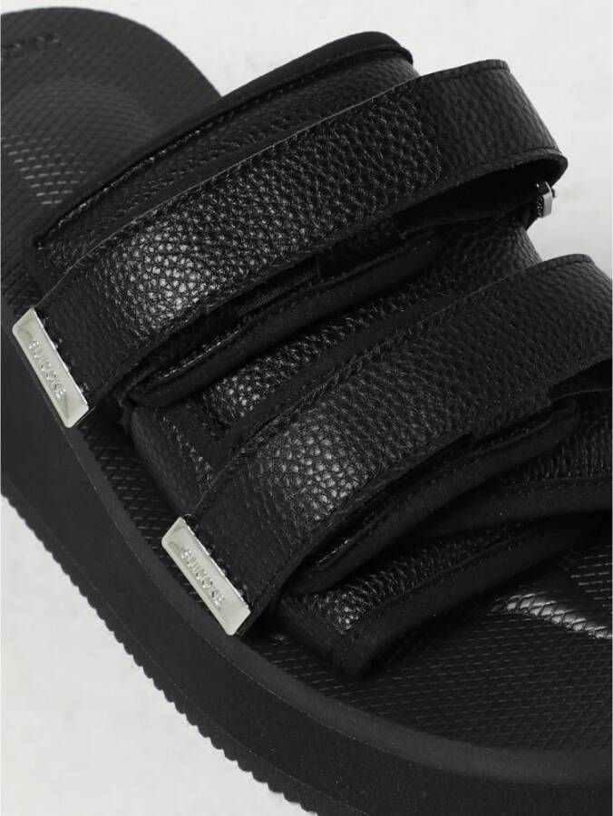 Suicoke Zwarte sleehak sandalen voor vrouwen