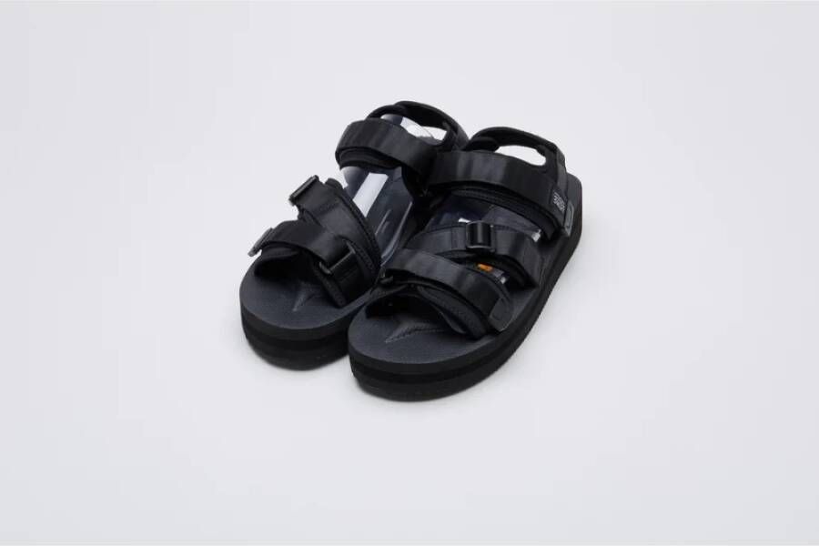 Suicoke Zwarte Synthetische Sandalen met EVA Voetbed Black Heren