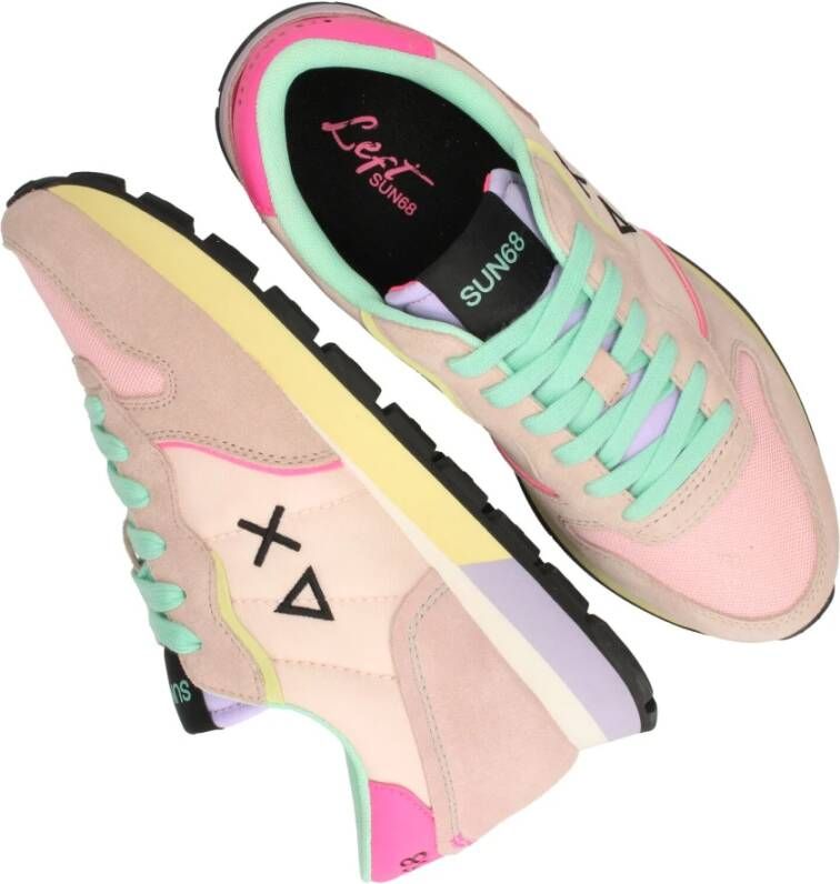 Sun68 Ally Color Explosion sneaker Roze Dames