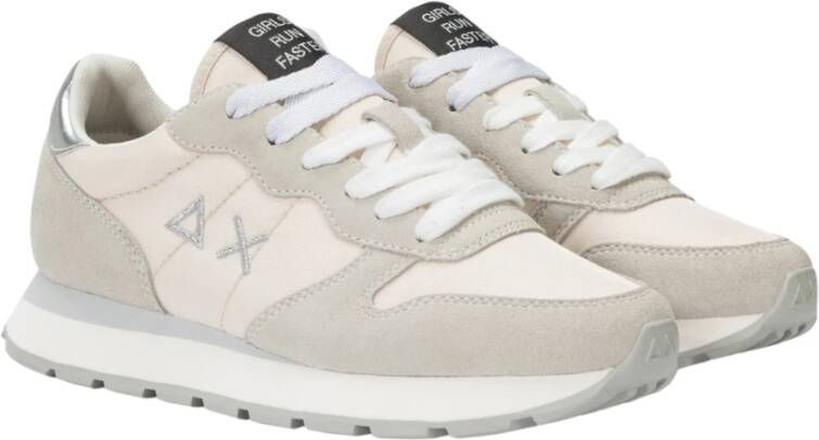 Sun68 Ally Gold Silver Sneakers White Dames