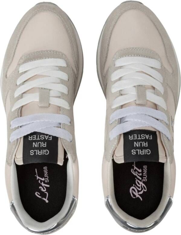 Sun68 Ally Gold Silver Sneakers White Dames