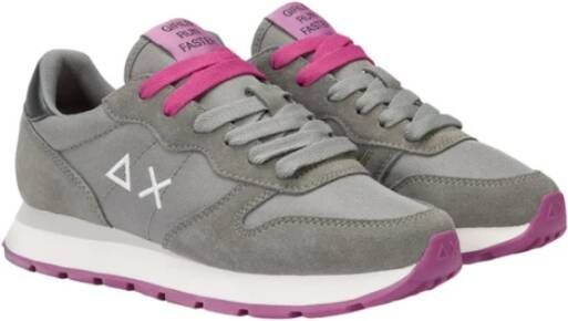 Sun68 Ally Solid Nylon Sneakers voor vrouwen Gray Dames