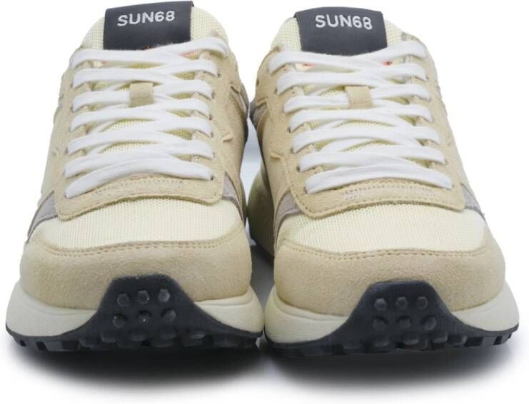 Sun68 Beige Heren Hoge Top Sneakers Beige Heren