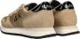 Sun68 Beige Suède en Stoffen Sneakers met Zwarte Details Beige Dames - Thumbnail 5