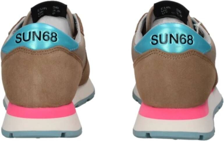 Sun68 Beige Platte Schoenen Sneaker Ally Solid Nylon Beige Dames