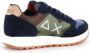 Sun68 Blauwe Sneakers Bicolor Leer Textiel Blue Heren - Thumbnail 3