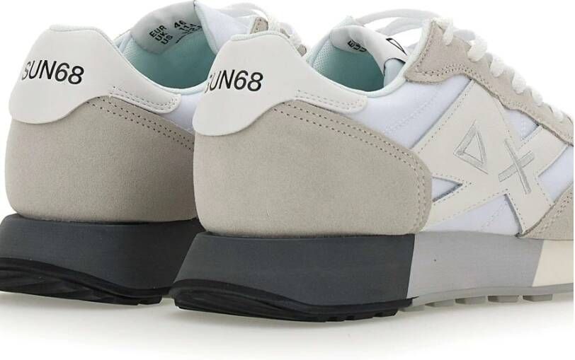 Sun68 Bicolour Heren Sneakers Wit IJs