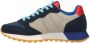 Sun68 Blauwe Sneakers met Suède en Stoffen Bovenwerk Blue Heren - Thumbnail 18