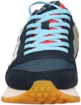 Sun68 Blauwe Bicolor Lage Top Sneaker Multicolor Heren