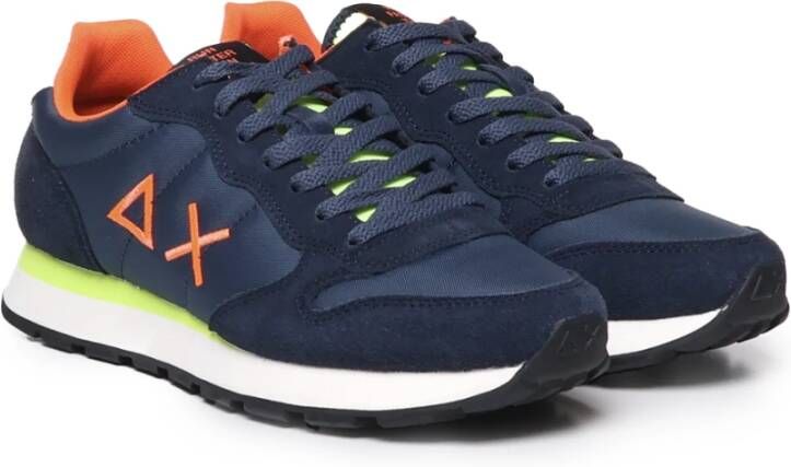 Sun68 Blauwe Sneakers voor Heren Blue Heren