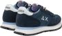 Sun68 Blauwe Suède Sneakers met Dubbele Roze Veters - Thumbnail 2