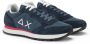 Sun68 Blauwe Suède Sneakers met Witte Details - Thumbnail 2
