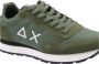 Sun68 Heren Lage sneakers Tom Solid Groen Textiel - Thumbnail 5