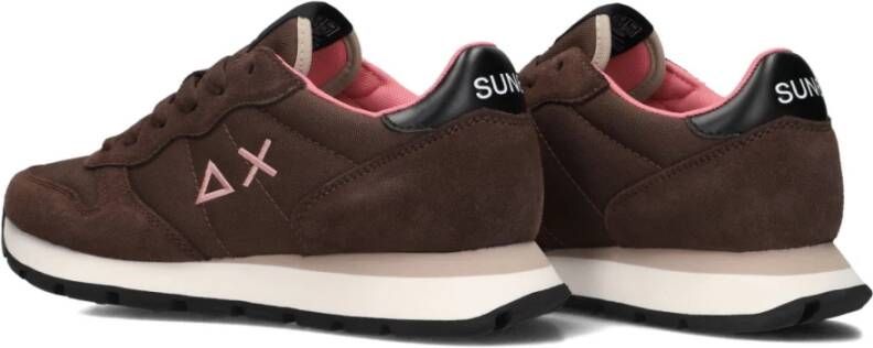 Sun68 Bruine Nylon Sneakers voor Vrouwen