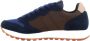 Sun68 Blauwe Sneakers Bicolor Leer Textiel Blue Heren - Thumbnail 7
