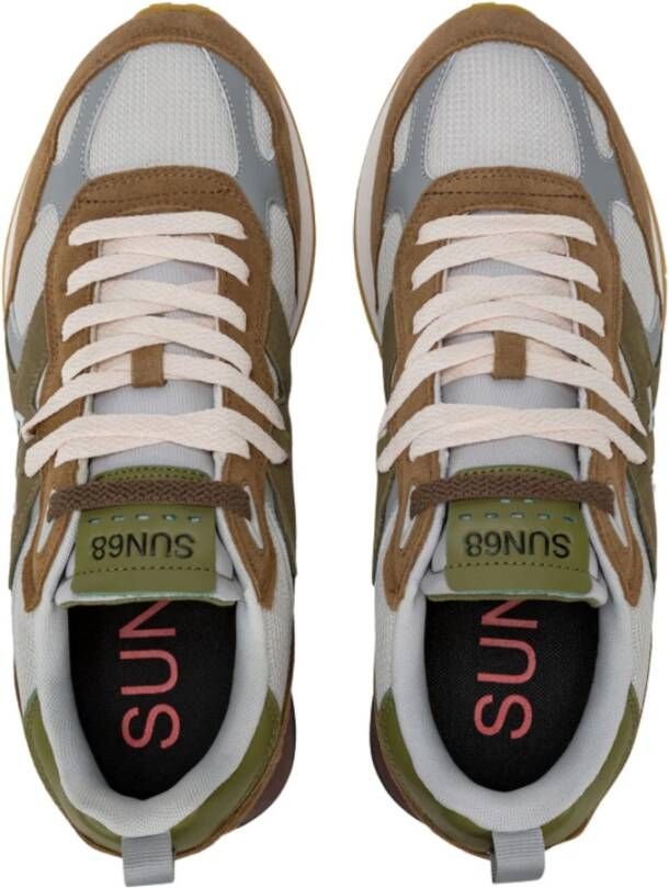 Sun68 Casual Leren Platte Schoenen Vetersluiting
