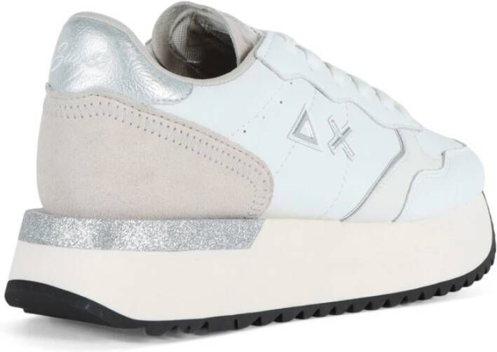 Sun68 Eco Leren Sneakers met Veters White Dames