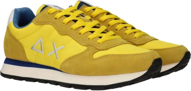 Sun68 Gele solide sneakers voor heren Yellow Heren