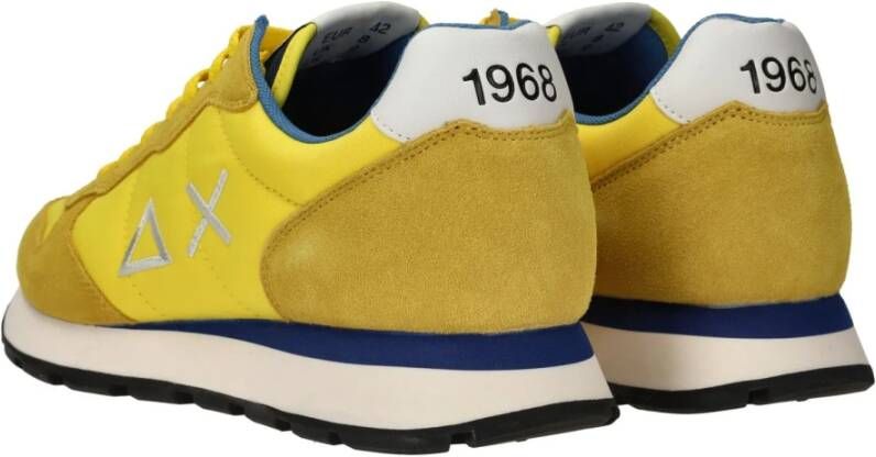 Sun68 Gele solide sneakers voor heren Yellow Heren