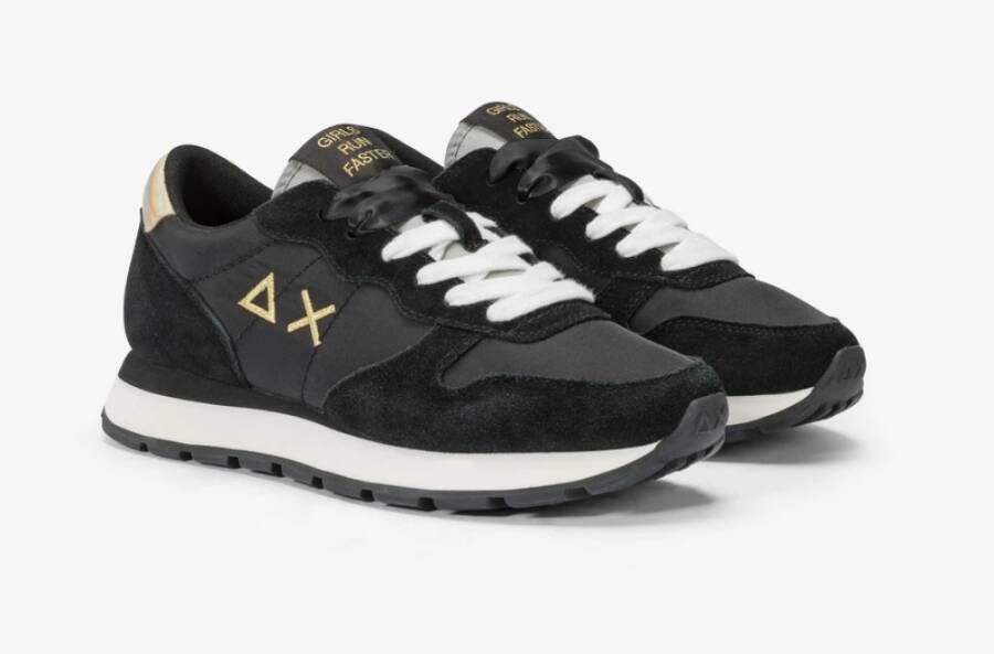 Sun68 Goud Zilver Sneaker met Gelamineerde Details