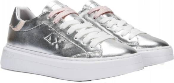 Sun68 Grace Leather Sneakers Zilver Gray Dames