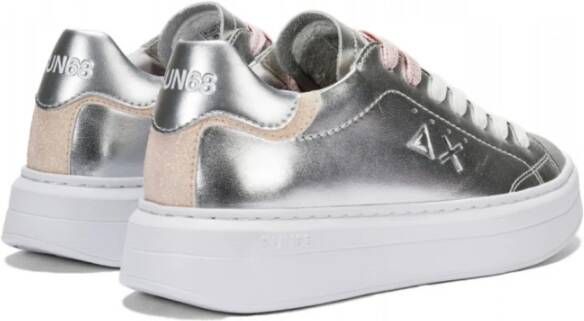 Sun68 Grace Leather Sneakers Zilver Gray Dames