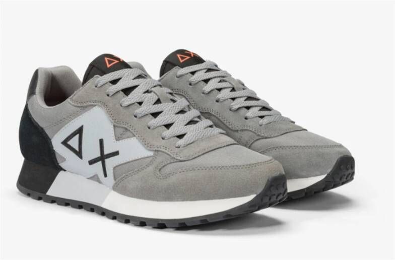 Sun68 Multigrey Nylon Suède Veterschoenen Gray Heren - Foto 7