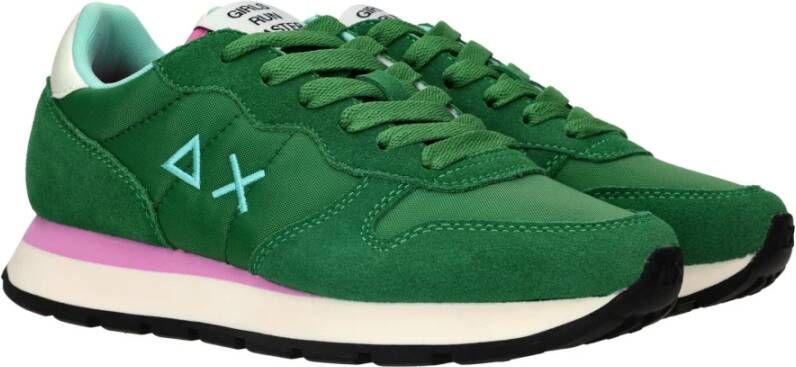 Sun68 Groene Ally Solid Nylon Sneakers voor Dames Green Dames