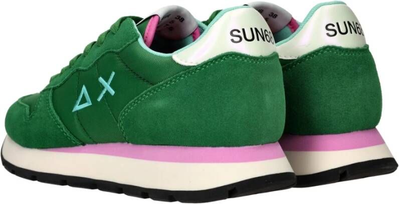 Sun68 Groene Ally Solid Nylon Sneakers voor Dames Green Dames