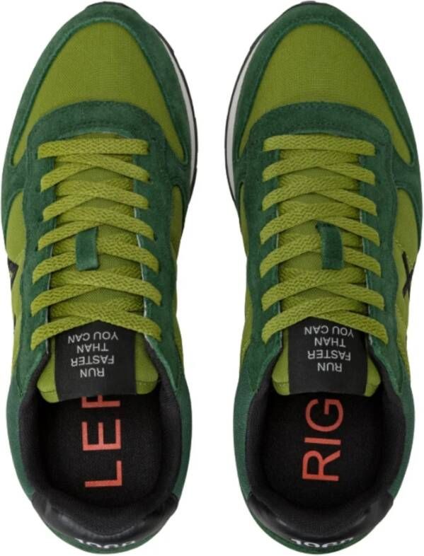 Sun68 Groene Suède Nylon Casual Sneakers