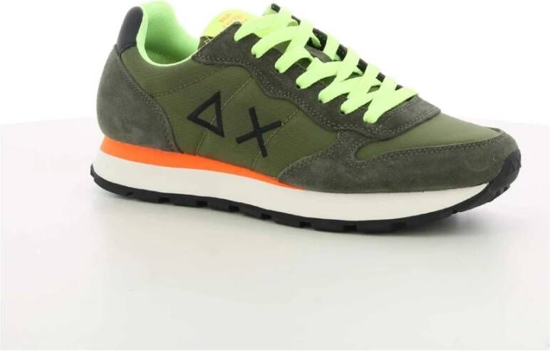 Sun68 Heren Khaki Fluo Sneakers Green Heren