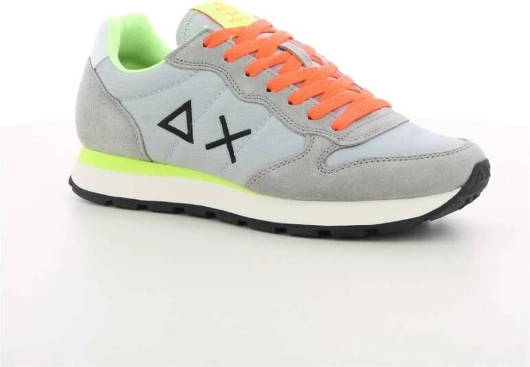 Sun68 Heren Lichtgrijze Sneakers TOM Fluo Gray Heren