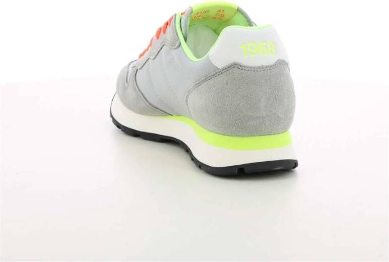 Sun68 Heren Lichtgrijze Sneakers TOM Fluo Gray Heren