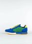 Sun68 Blauwe Sneakers met Suède en Stoffen Bovenwerk Blue Heren - Thumbnail 10