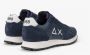 Sun68 Heren Klassieke Tom Sneakers van Leer Blue Heren - Thumbnail 4