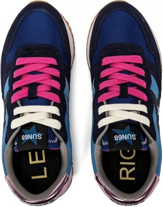 Sun68 Lage Sneakers Blue Dames