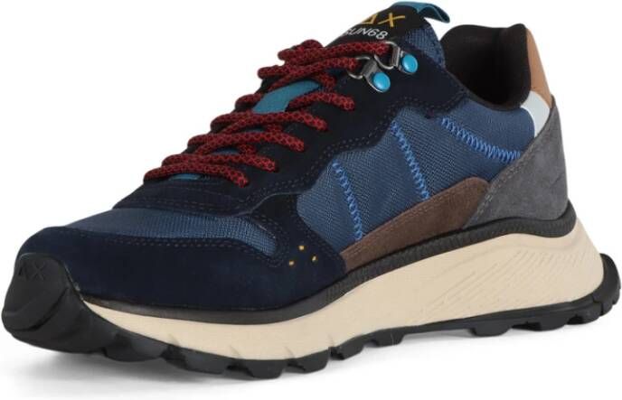 Sun68 Leren en stoffen sneakers voor kamperen Multicolor Heren