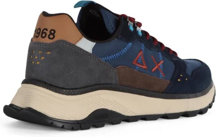 Sun68 Leren en stoffen sneakers voor kamperen Multicolor Heren