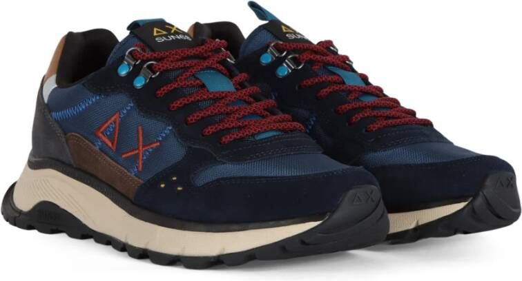 Sun68 Leren en stoffen sneakers voor kamperen Multicolor Heren